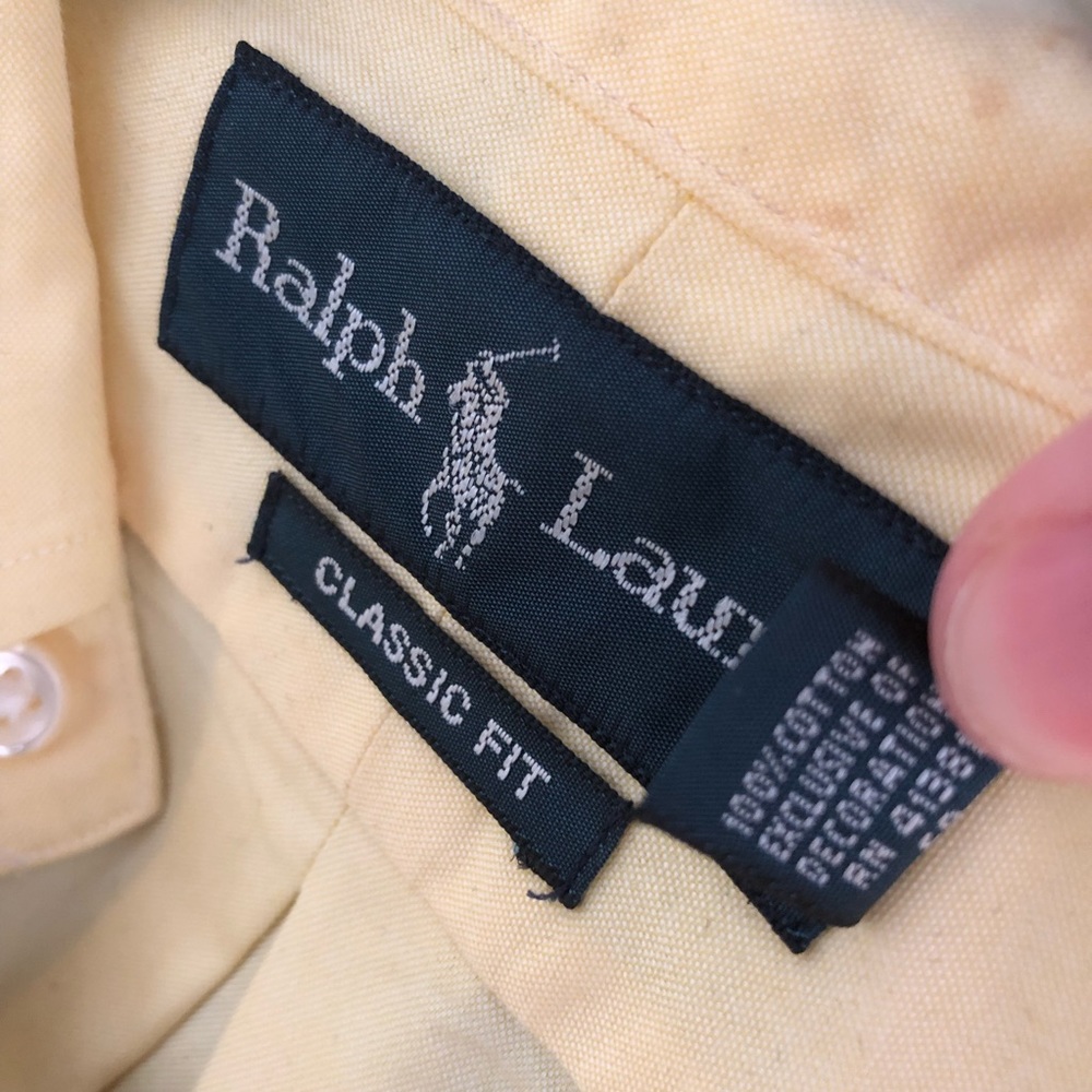 🆕 NWOT YELLOW RALPH LAUREN CLASSIC FIT BUTTONDOWN - Picture 7 of 7